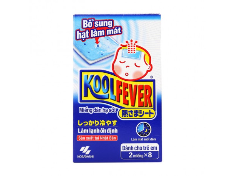Miếng dán hạ sốt trẻ em Kool Fever (2 miếng x 8 gói/hộp)